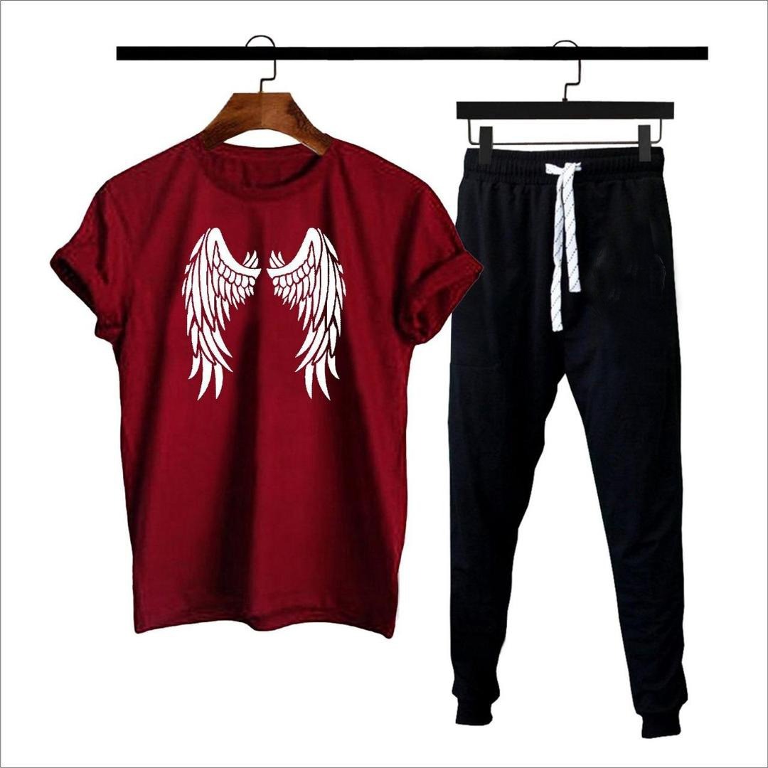 Premium Micro Men’s Tracksuit Angel Print – Comfortable Sportswear | Gym & Workout Suit | HHC Dropshipping