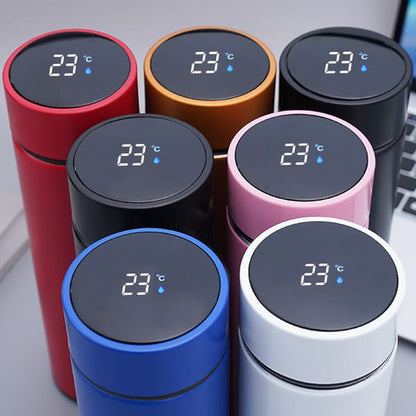 Temperature Display Thermos Water Bottle 500ML Stainless Steel Insulated Hot and Cold Flask with LED Display (Random Colors)