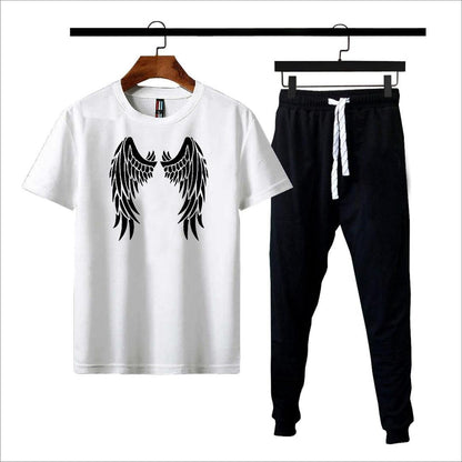 Premium Micro Men’s Tracksuit Angel Print – Comfortable Sportswear | Gym & Workout Suit | HHC Dropshipping