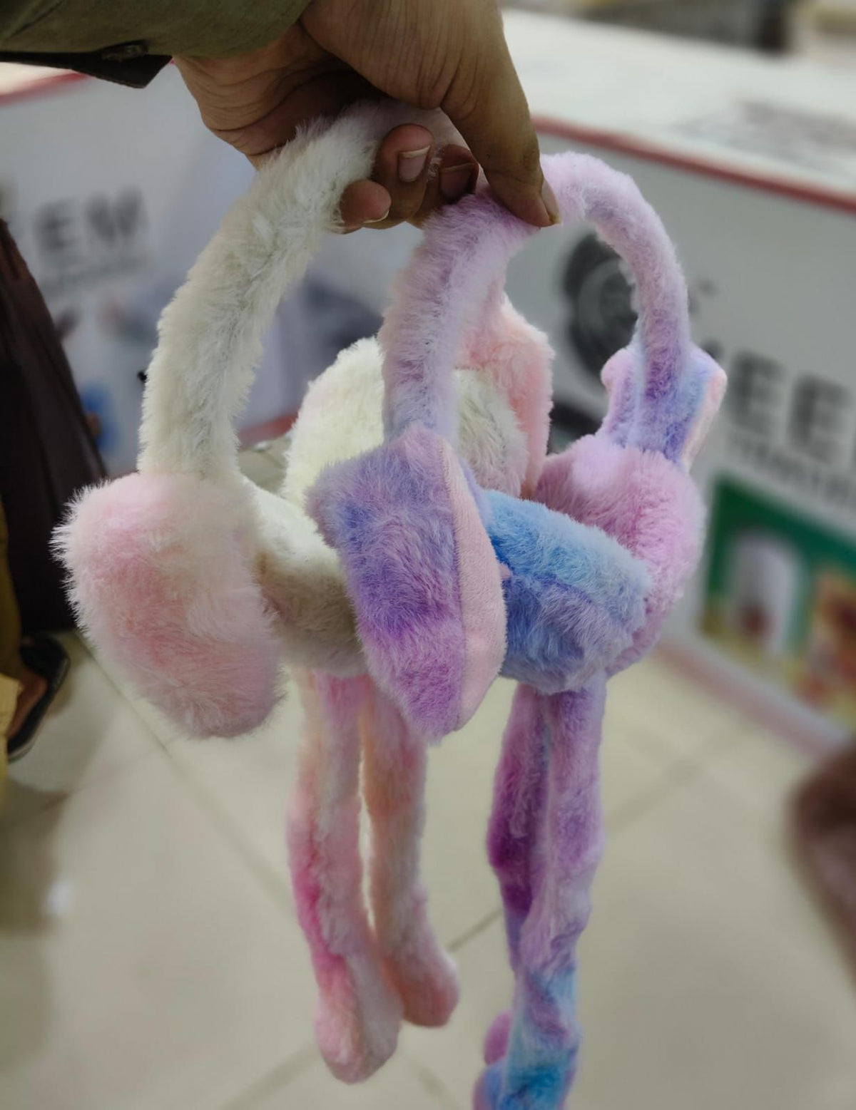 Cute Bunny Cap Headphone Plush Ear Muff Winter Headwear for Women & Girls – Soft Warm Cartoon Style (Random Color) | HHC Dropshipping