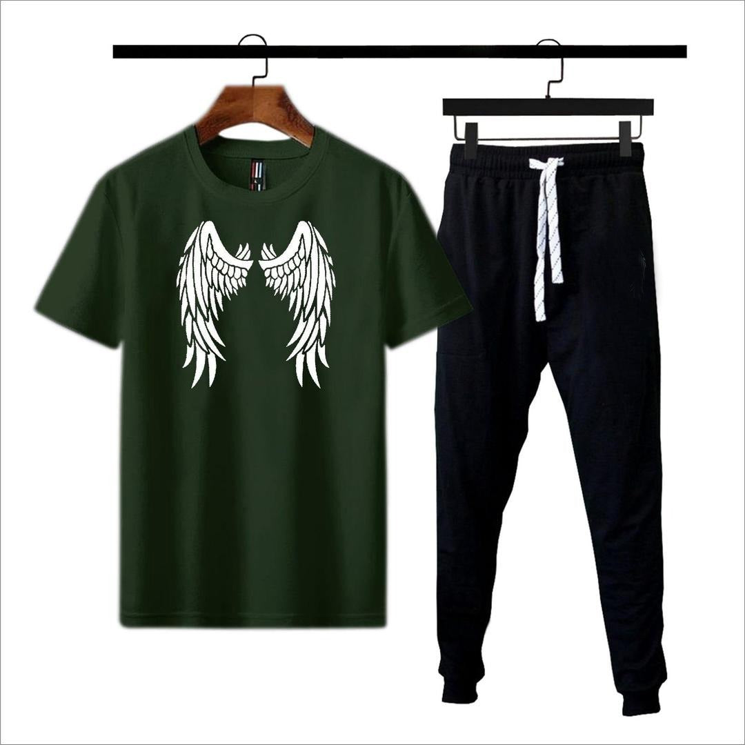 Premium Micro Men’s Tracksuit Angel Print – Comfortable Sportswear | Gym & Workout Suit | HHC Dropshipping